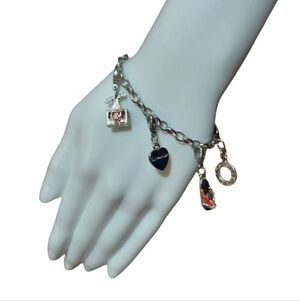 Silvertone Switzerland Charm Bracelet